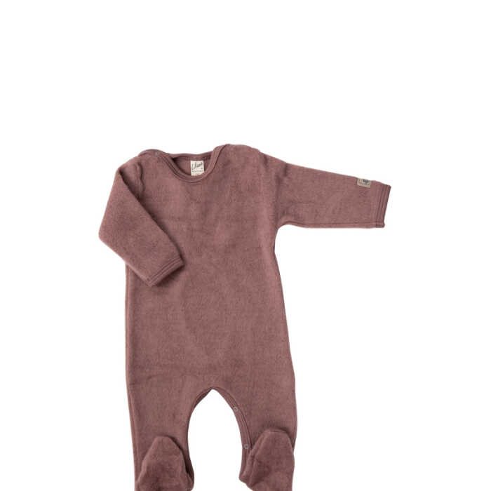 Lilano Baby Anzug mit Fuß aus Wollfrottee Plüsch kbT