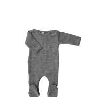 Lilano Baby Anzug mit Fuß aus Wollfrottee Plüsch kbT