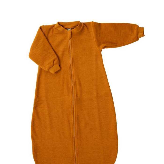 Lilano Strampelsack mit Arm 86/92 curry aus Wollfrottee kbT