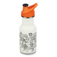 Klean Kanteen Kid Classic 355ml Tigers Trinkflasche Sport Cap aus Edelstahl