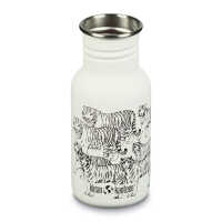 Klean Kanteen Kid Classic 355ml Tigers Trinkflasche Sport Cap aus Edelstahl