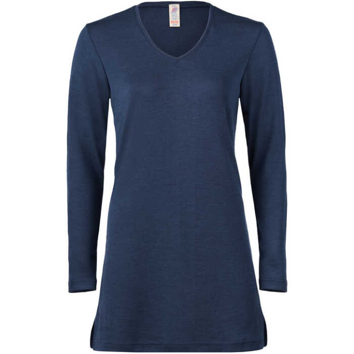 Engel Damen-Longshirt  langarm, marine 34/36 Wolle kbT / Seide