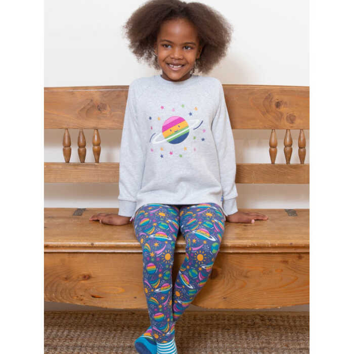 Kite Starburst Kinder Legging Navy GOTS im Weltraumdesign
