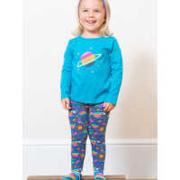 Kite Starburst Kinder Legging Navy GOTS im Weltraumdesign