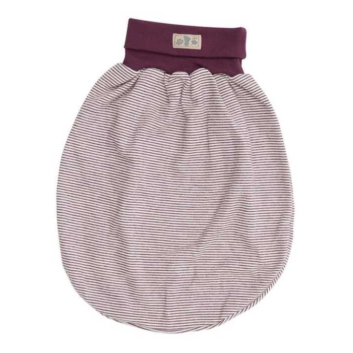 Lilano Baby Wickelsack mit Nabelbund beere aus Wolle/Seide