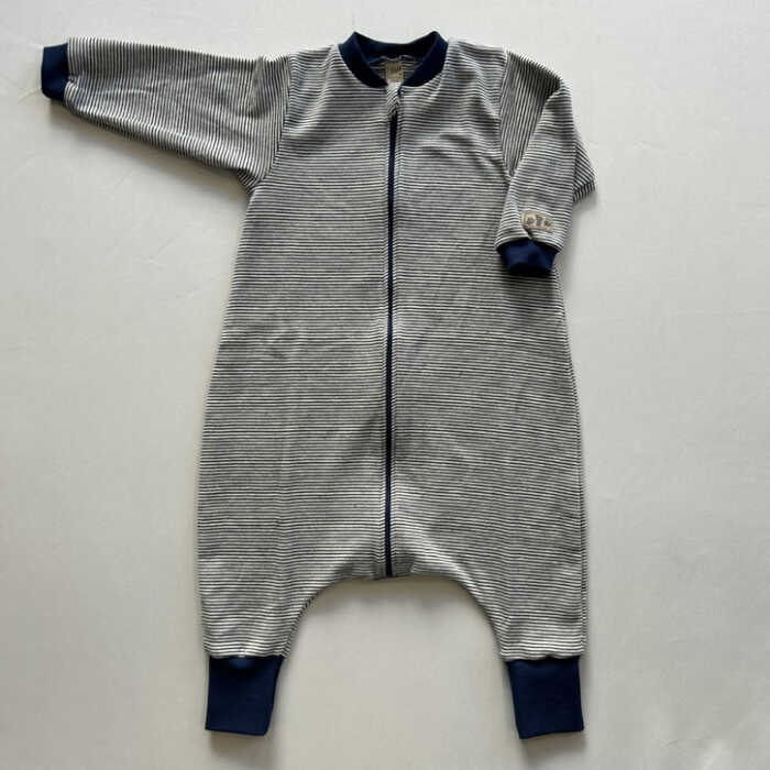 Lilano Schlafsack Ringel mit Füßen 86/92 marine