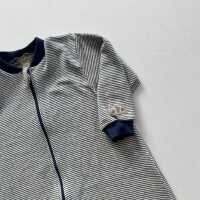 Lilano Schlafsack Ringel mit Füßen 86/92 marine
