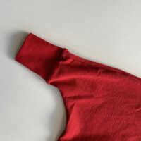 Lilano Schlafsack UNI mit Füßen 98/104  rot aus Wolle/Seide