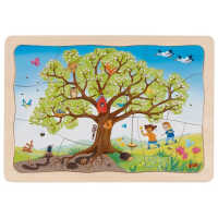 Goki Schichtenpuzzle Mein Apfelbaum 3+ Holz