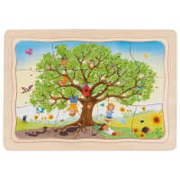 Goki Schichtenpuzzle Mein Apfelbaum 3+ Holz