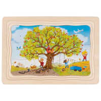 Goki Schichtenpuzzle Mein Apfelbaum 3+ Holz