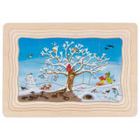Goki Schichtenpuzzle Mein Apfelbaum 3+ Holz