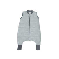 Lilano Baby Schlafsack Ringel ohne Arm mit Füßen aus Wolle/Seide