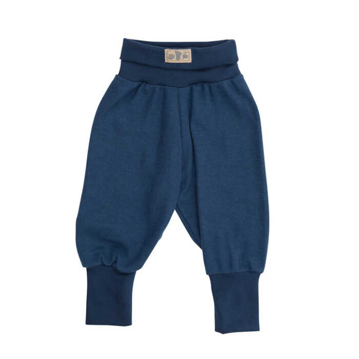 Lilano Kinder Nabelbundhose 80 marine aus Wolle kbT/Seide uni