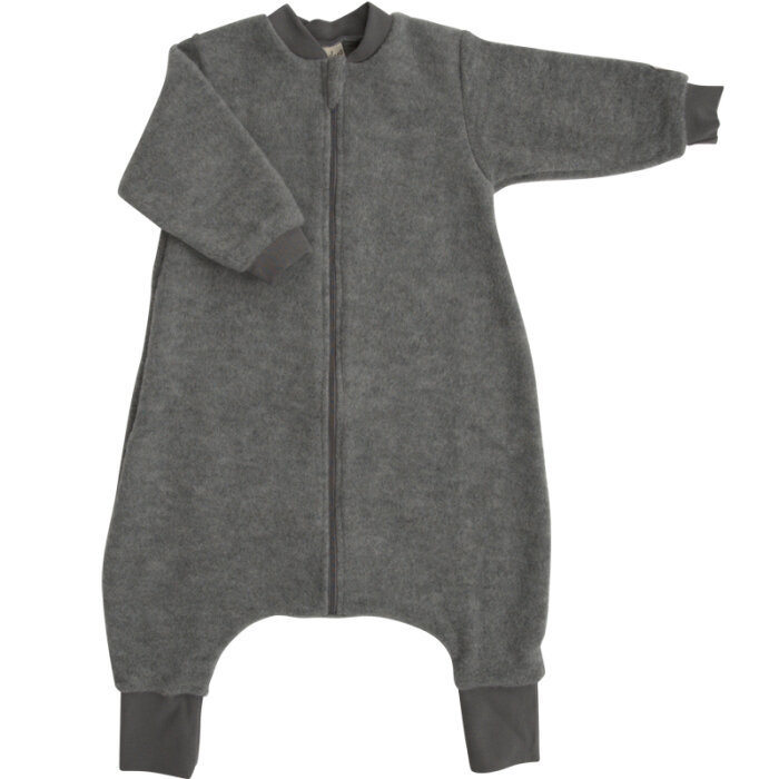 Lilano Schlafsack mit Fen 74/80 hellgrau aus Wollfrottee uni, 76,95