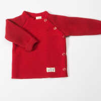 Lilano Shirt gestrickt mit seitlicher Knopfleiste Merino Schurwoll kbT