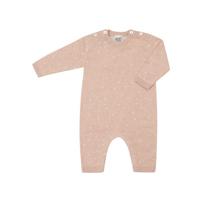 Puri Baby Strick Overall Baumwolle kbT/Seide GOTS Einteiler
