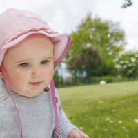 Pickapooh Emma Baby Sonnenschutzhut aus Musselin Baumwoll kbA