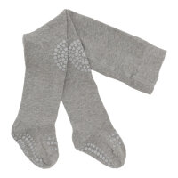 GoBabyGo 74/80 Grey Melange Krabbelstrumpfhose aus Baumwolle