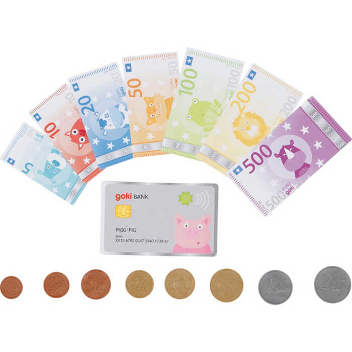 Goki Spielgeld Tierische Taler, inkl. Kreditkarte 3+