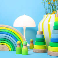 Grimms Regenbogen Neongrün 10-teilig