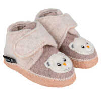 Nanga hoher Baby Hausschuh mit Klett aus Schurwolle Design
