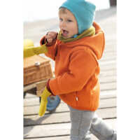 Disana Walkjacke 122/128 orange aus Wolle kbT/Baumwollfutter