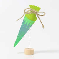 Grimms Steckfigur Schultüte Neongrün