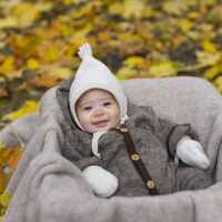 Pickapooh Babymütze Tilda 42 natur melange aus Wollfleece kbT