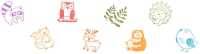 Goki Stempel Waldtiere (8 Stempel) 3+ aus Holz