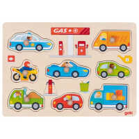 Goki Steckpuzzle Tankstelle 1+ aus Holz