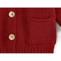 Halfen Kinder Grobstrick-Cardigan mit Tasche Wolle kbT