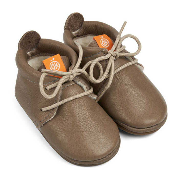 Orangenkinder Amigo Schnürer mit Wollfutter mit rutschfester Sohle