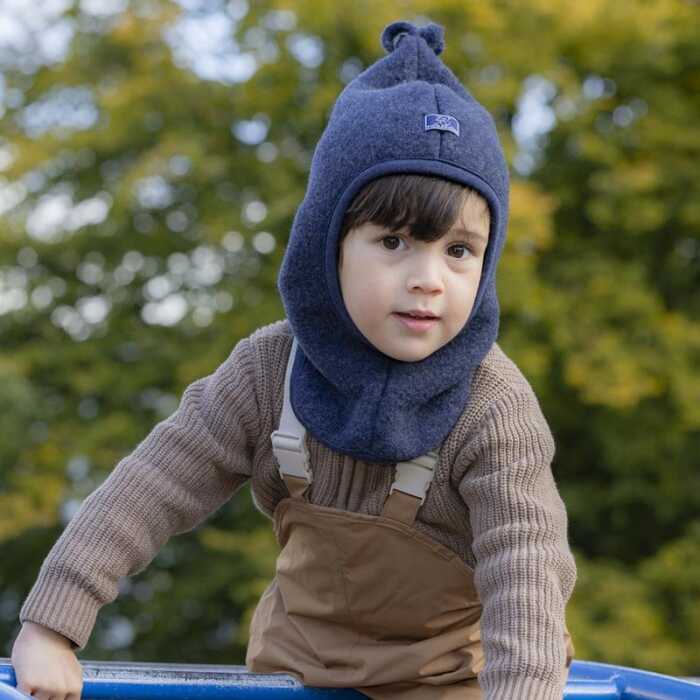 Pickapooh Mara 56 marine Winter Schlupfmütze aus Wollfleece kbT