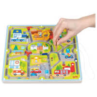 Goki Magnetlabyrinth Kleine Stadt 3+ Holz