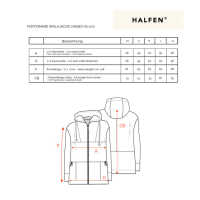 Halfen Unisex Walkjacke Kristian/Kristina marine/natur