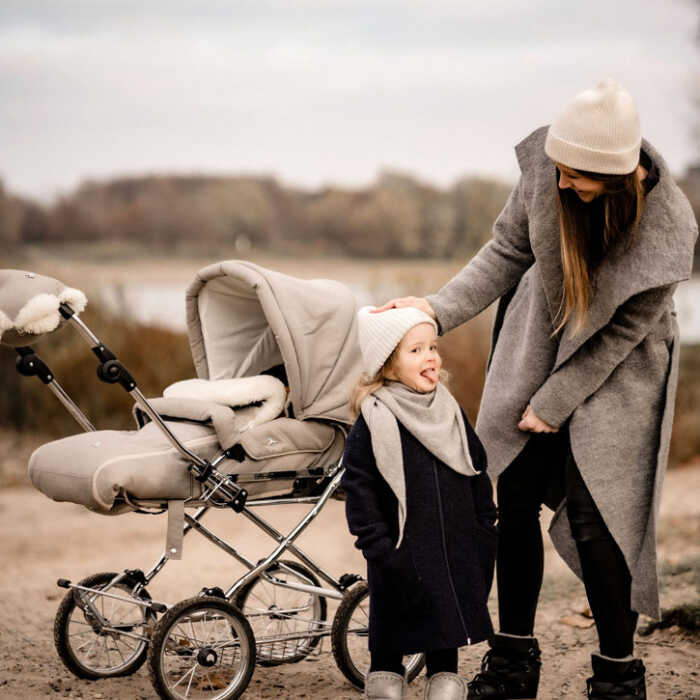 Halfen Damen Walk-Mantel Daria mit Taillengürtel