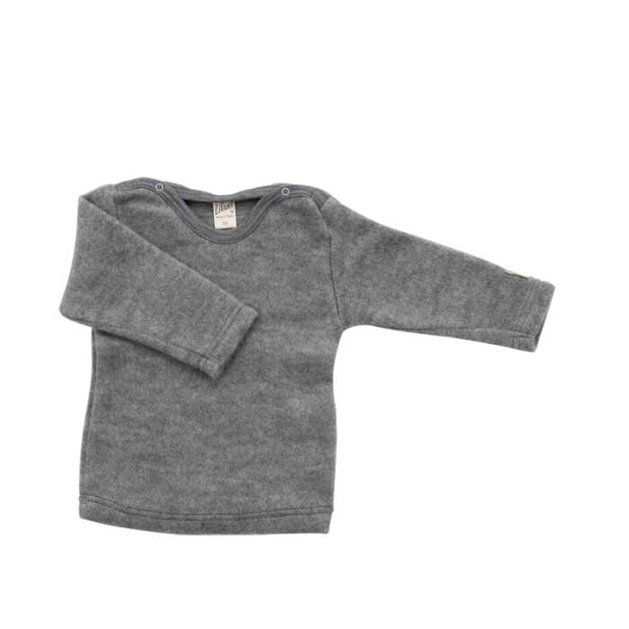 Lilano Langarm Shirt hellgrau 92 aus Wollfrottee Plüsch kbT