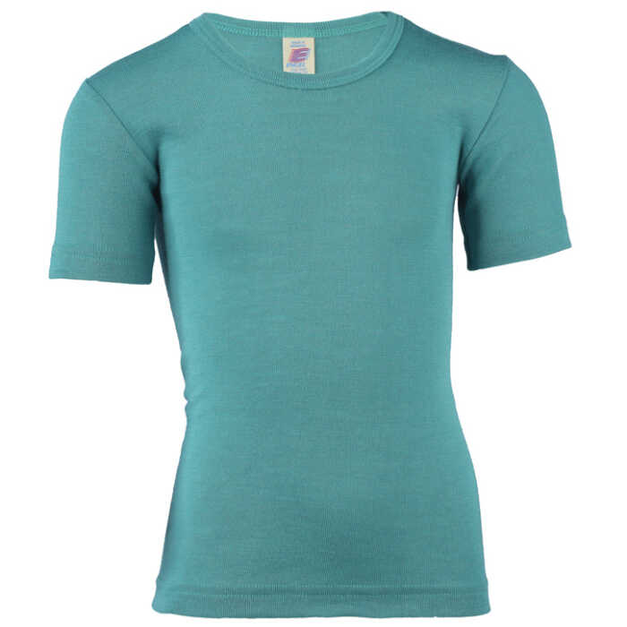 Engel Shirt 176 eisvogel kurzarm Wolle/3Seide