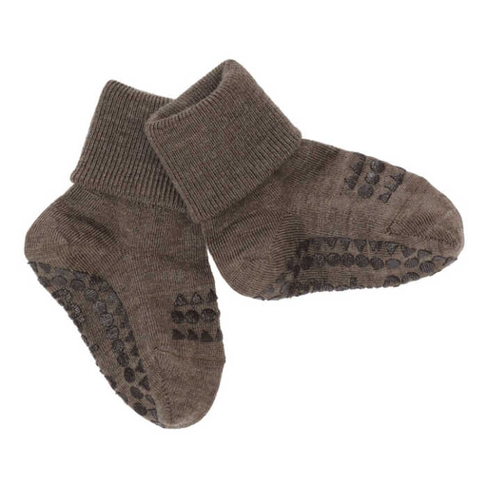 GoBabyGo 27-30 Brown Melange Stoppersocken aus Wolle
