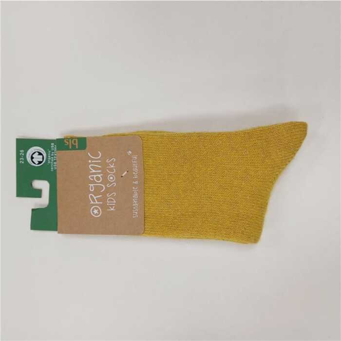 bls Kinder Socken 27/30 senf aus  Bio Wolle/Baumwolle