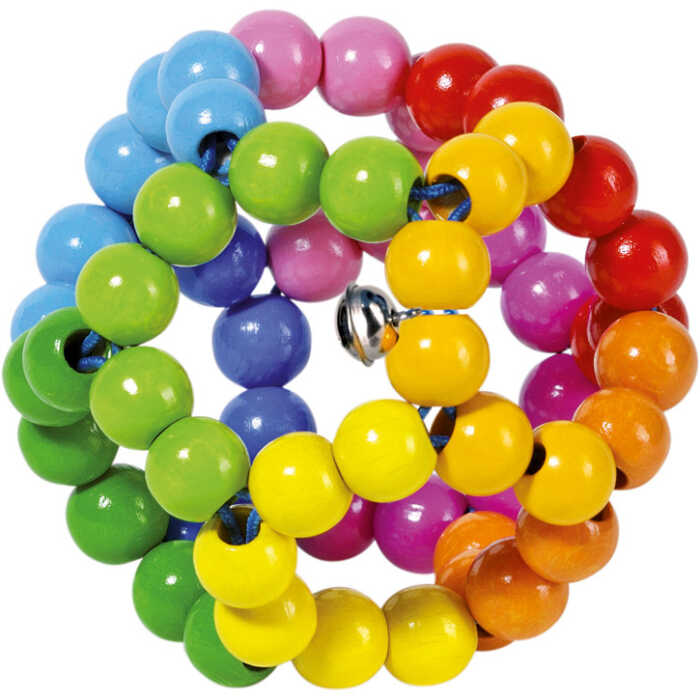 Goki Baby Greifling Elastik Regenbogenball 8cm 0+