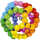 Goki Baby Greifling Elastik Regenbogenball 8cm 0+