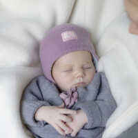 Pickapooh Jack Wintermütze aus Wollfleece kbT/ Bio Baumwollfutter 52 alt rose