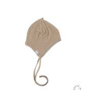 Iobio Bindemütze 43/45 Beige-Minidots Ecru...