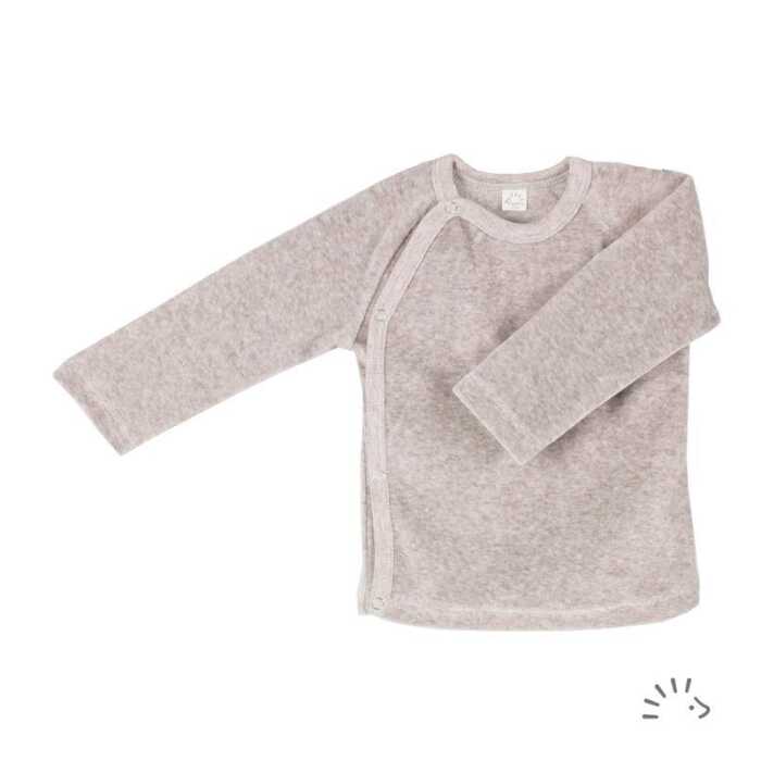 Iobio Baby Wickelhemd beige melange 50/56 Nicki GOTS