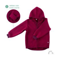 Iobio Kinder Winter Jacke Style MILO aus Wollwalk kbT