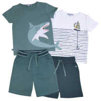 Enfant Terrible Shirt mit Haiapplikation steel blue