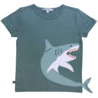 Enfant Terrible Shirt mit Haiapplikation steel blue