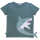 Enfant Terrible Shirt mit Haiapplikation steel blue
